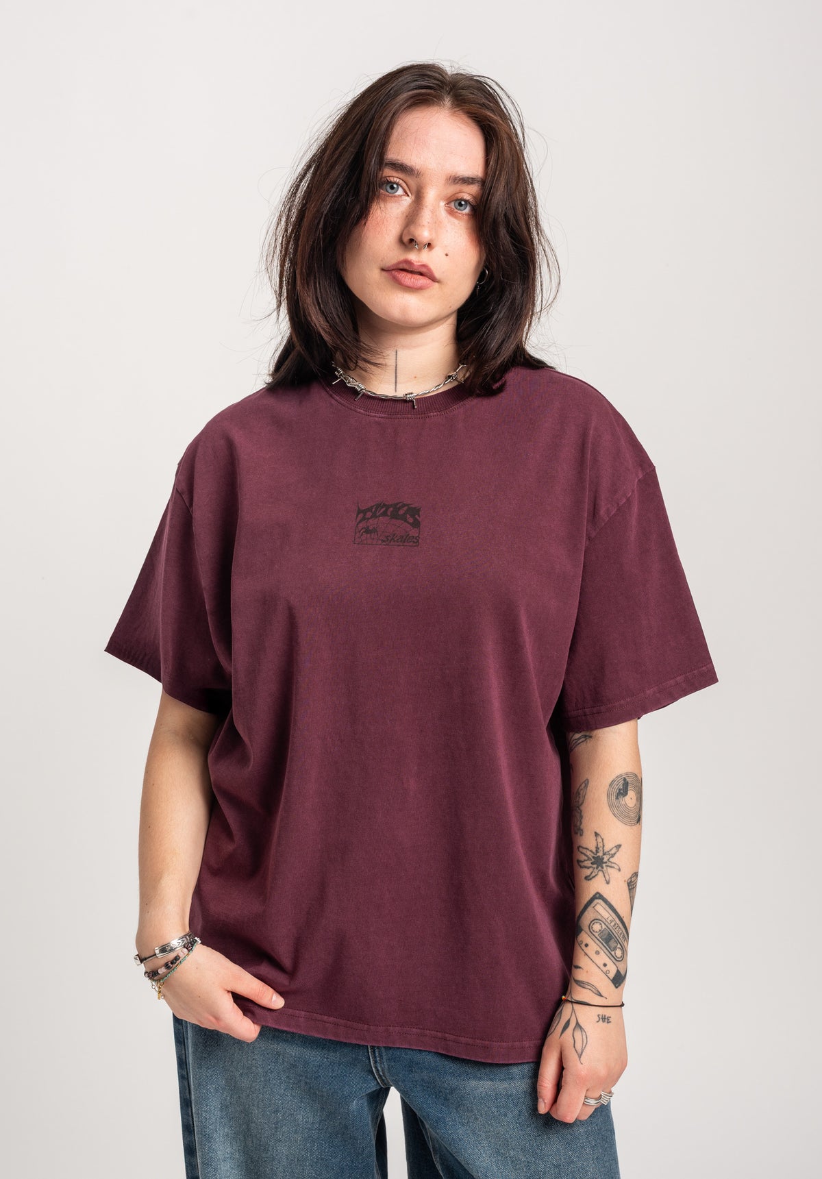 TITUS W Heritage Clean T-Shirt darkberryfaded – Rückenansicht