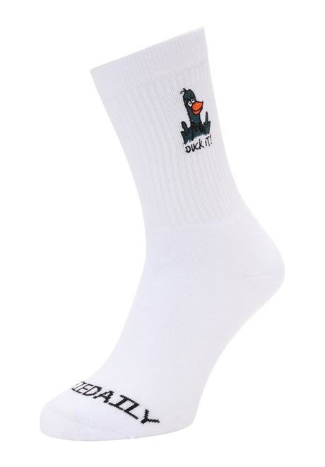 iriedaily Duck Socken white – Vorderansicht
