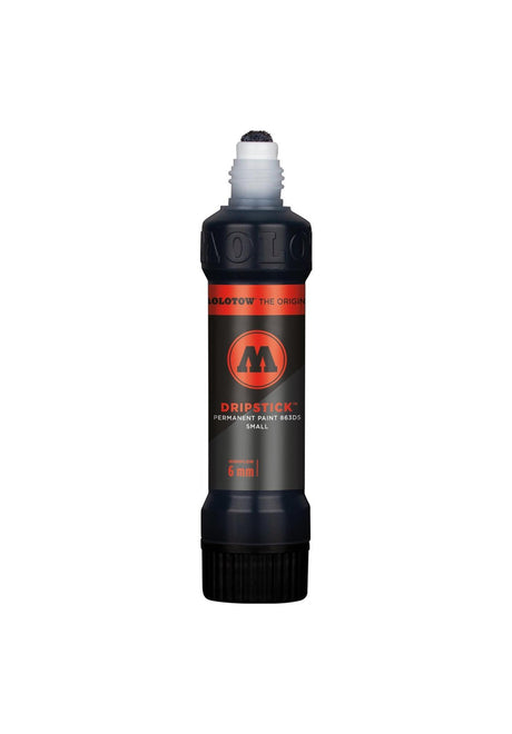 Molotow Dripstick Permanent Paint 863 DS Marker 6mm Sprühdose signalschwarz – Vorderansicht