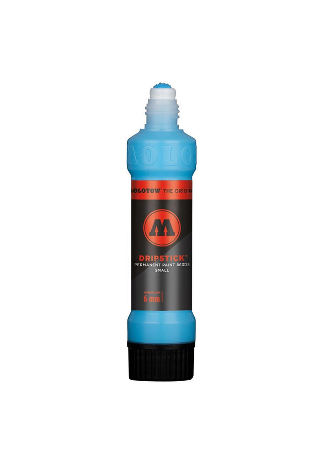 Dripstick Permanent Paint 863 DS Marker 6mm schaockblau-mittel Vorderansicht