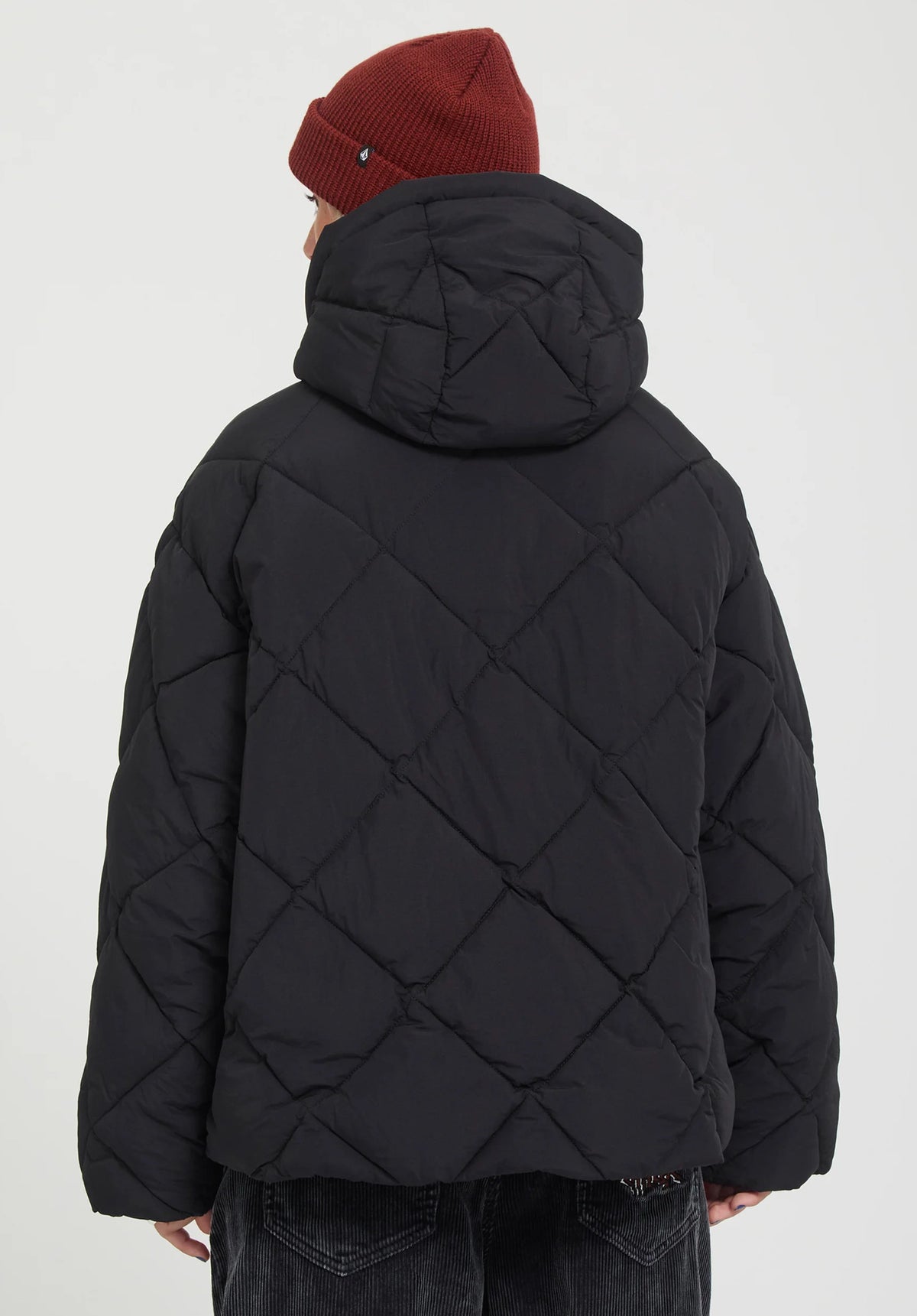 Volcom Out Of Boxy Puff Winterjacke black – Rückenansicht