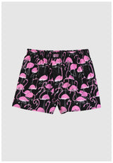 Lousy Livin Greater Flamingos Boxershorts black – Vorderansicht