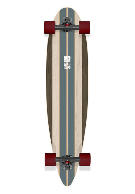 Long Island Stripe 39" Pintail Longboard-komplett natural – Vorderansicht