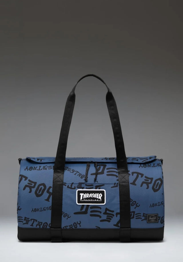 x Thrasher Skate Duffle oceana/dark navy destroy Vorderansicht