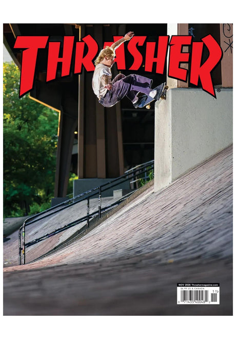 Thrasher Magazine Issues 2026 diverser Artikel November – Vorderansicht