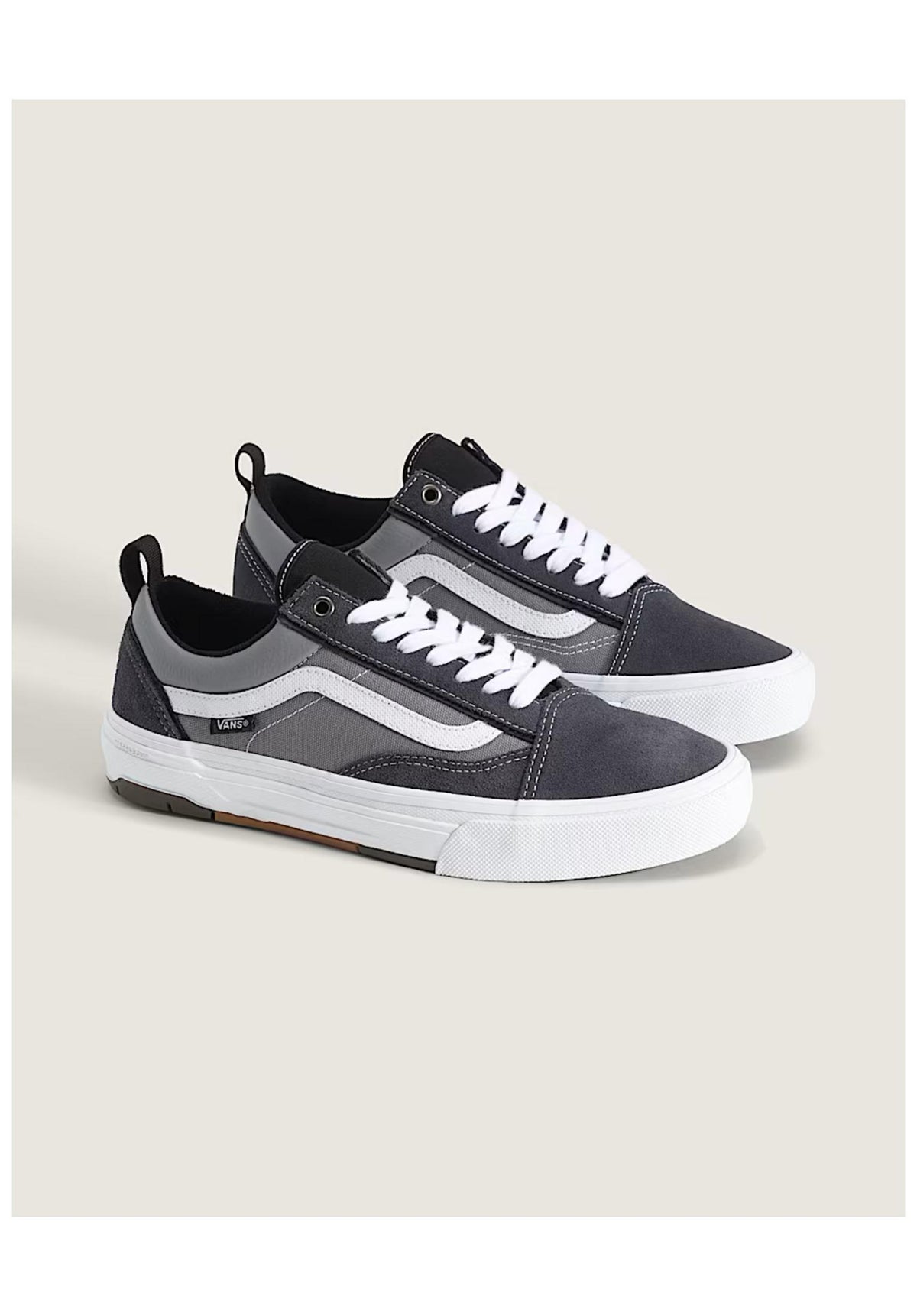 Vans Skate Old Skool Wafflecup Schuhe Jungs 2-tone-grey – Rückenansicht