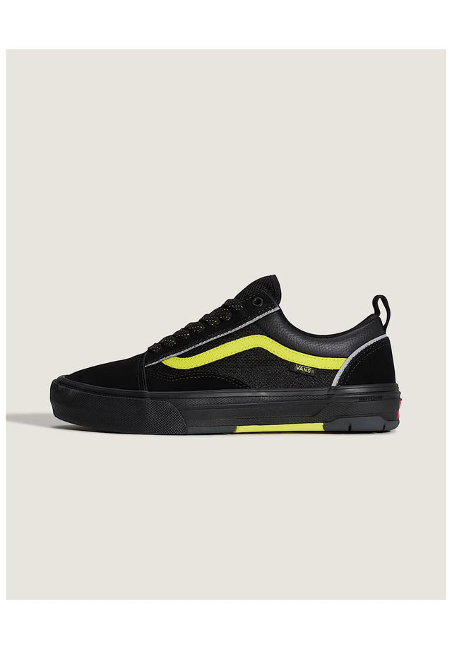 Skate Old Skool Wafflecup reflectiveblack-lime Vorderansicht