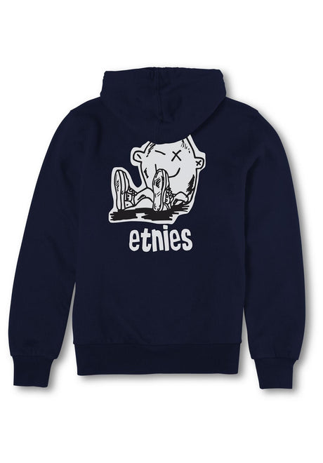 etnies x Fos Hoodie navy-white – Vorderansicht