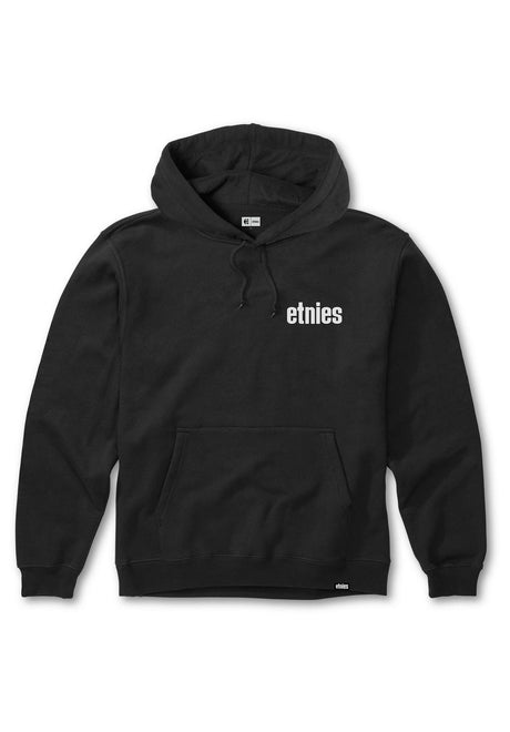 etnies Wordmark Hoodie Hoodie black-white – Vorderansicht