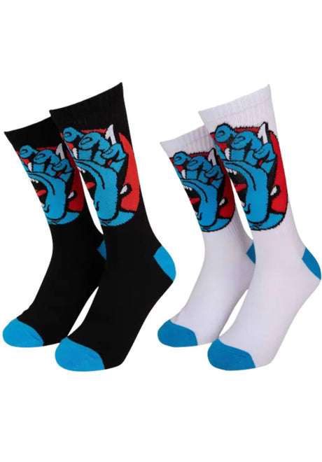 Santa-Cruz Hand Dot 2 Pack Socken black-white – Vorderansicht
