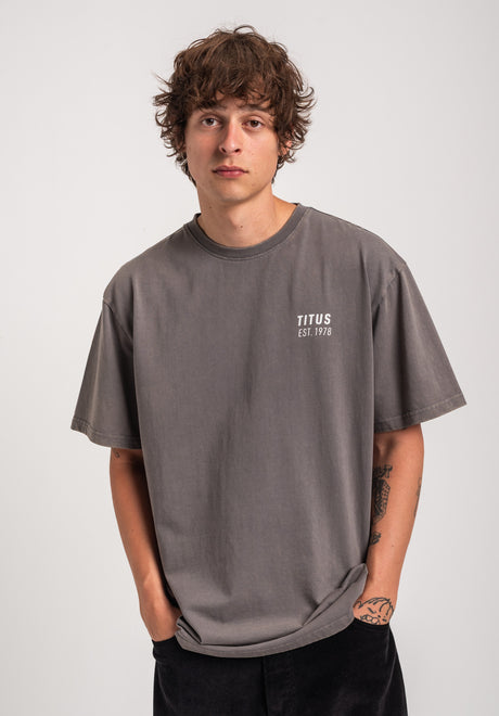 TITUS Yona T-Shirt greybluefaded – Rückenansicht