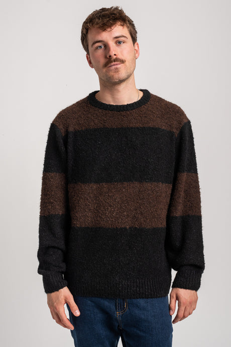 Rules Mavik Strickpullover darkcoffee-black – Vorderansicht