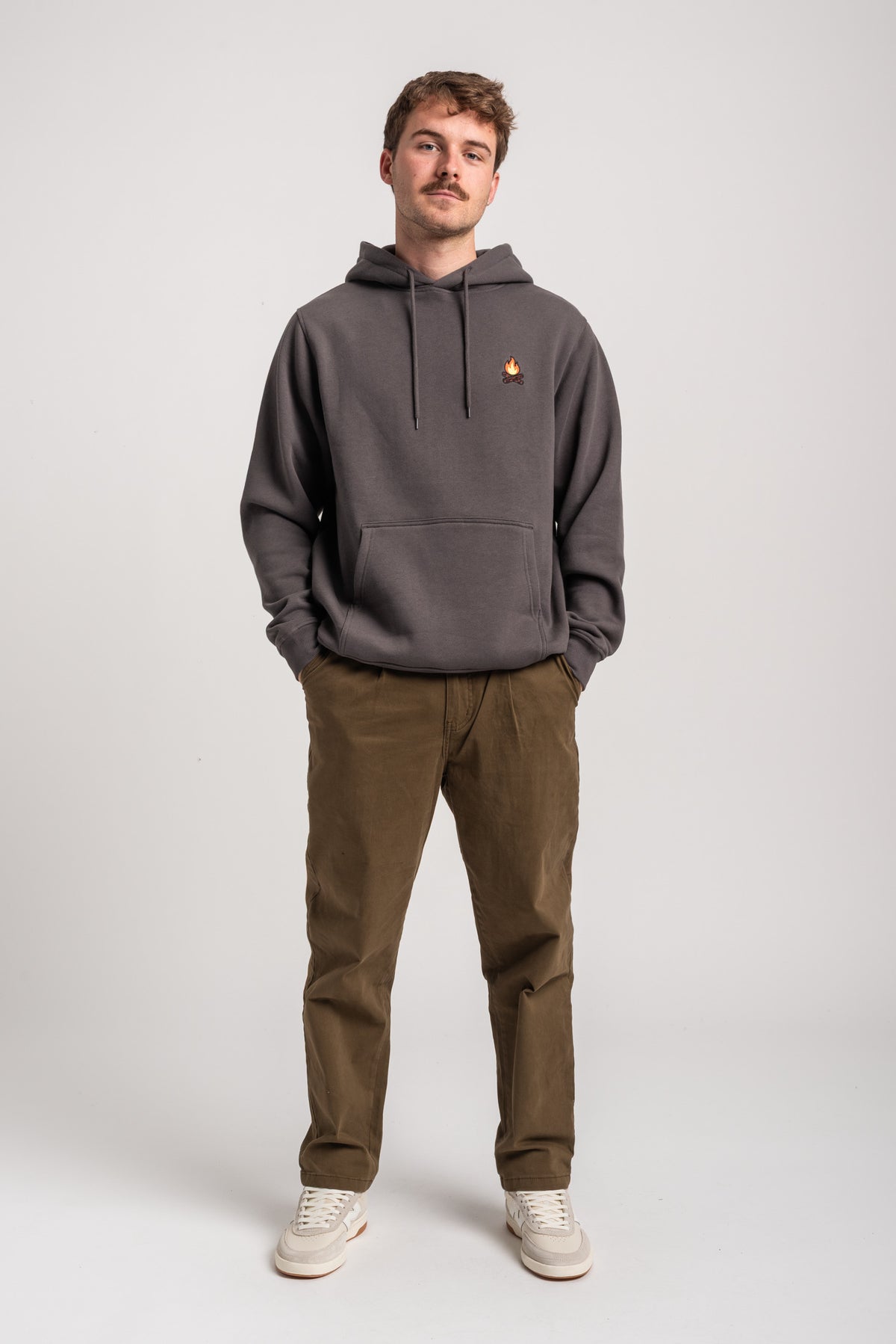 Rules Bonfire Hoodie leadgrey – Rückenansicht