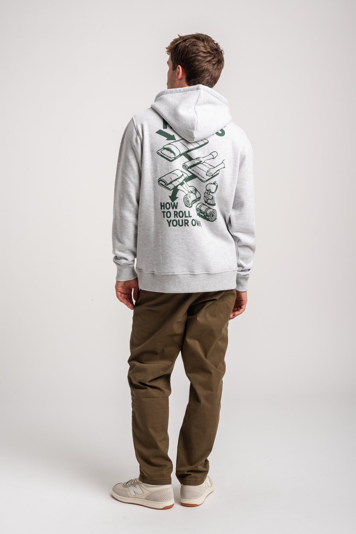 Rules Camping Bag Hoodie lightheathergrey – Oberansicht