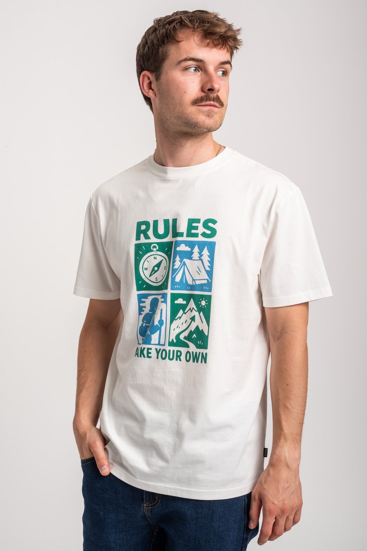 Rules Kael T-Shirt offwhite – Rückenansicht