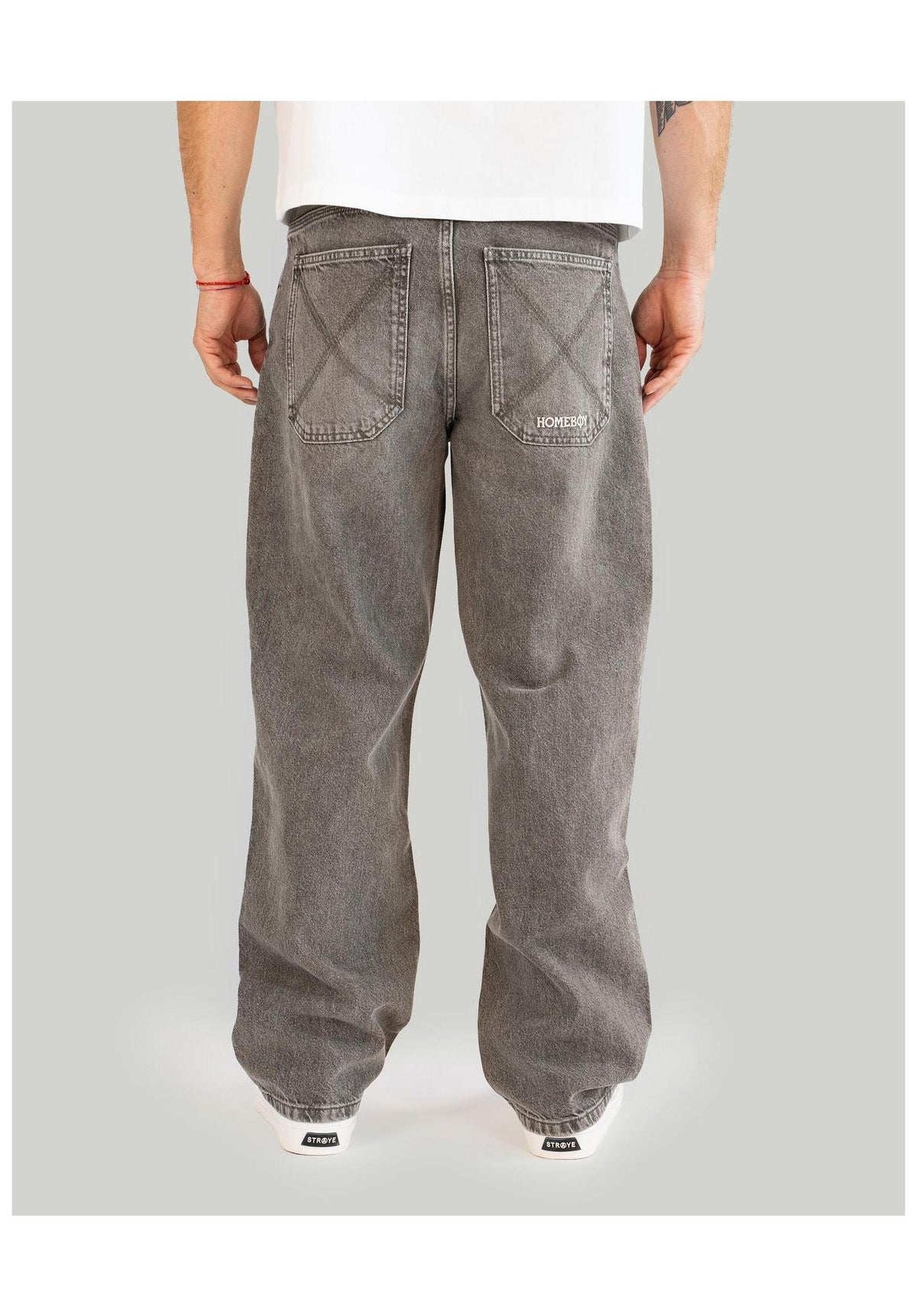 Homeboy X-tra Baggy Dye Denim Jeans khaki – Rückenansicht