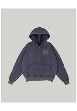 Homeboy Old School Zipper Zip-Hoodie grey-washed – Rückenansicht