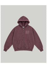 Homeboy Old School Zipper Zip-Hoodie maroon-washed – Rückenansicht