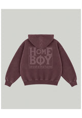 Homeboy Old School Zipper Zip-Hoodie maroon-washed – Vorderansicht