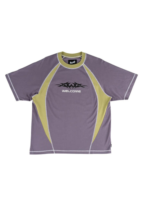 Rash Boxy Paneled Raglan grape Vorderansicht