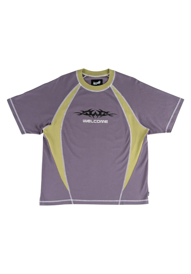 Rash Boxy Paneled Raglan grape Vorderansicht