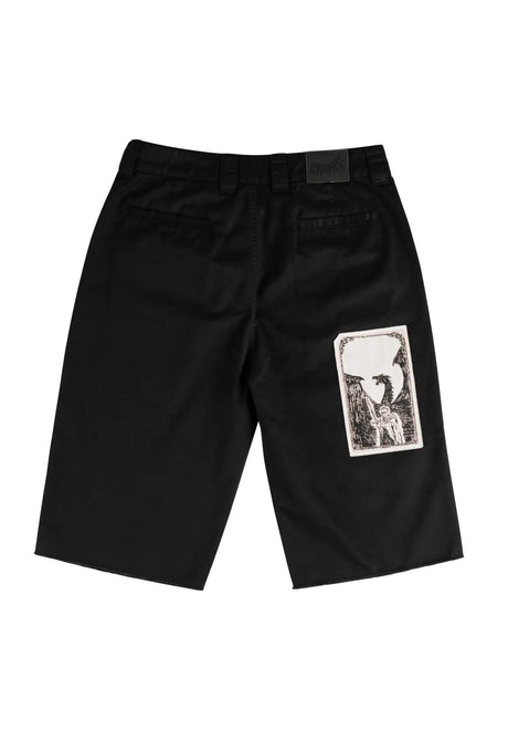 Shinner Cut-Off Twill With Patches black Rueckenansicht
