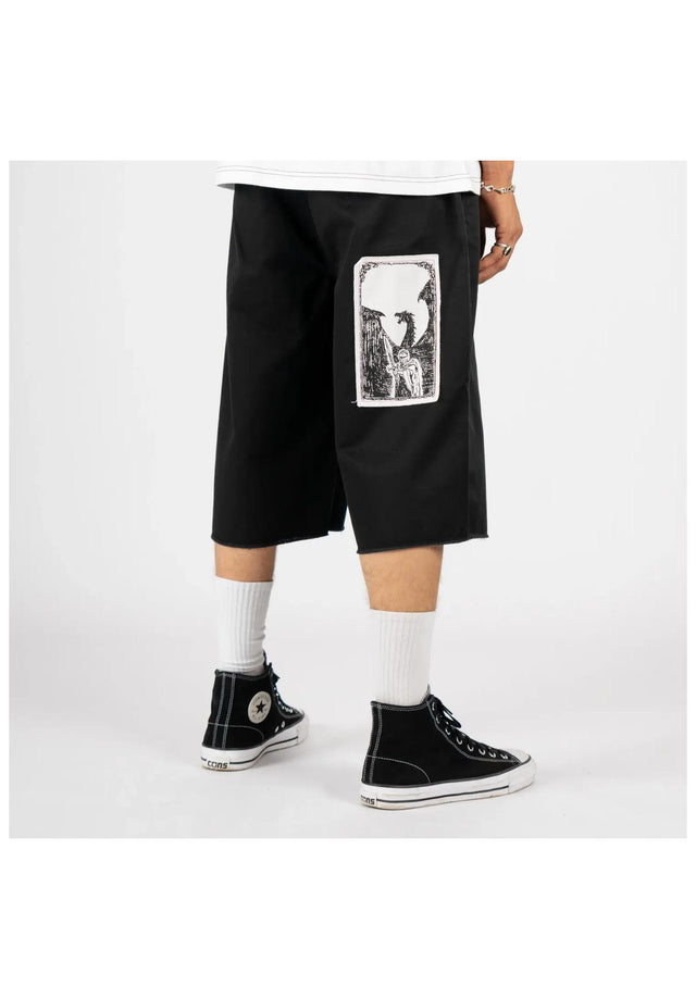 Shinner Cut-Off Twill With Patches black Vorderansicht