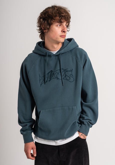 TITUS Classic Typo Hoodie blackfaded – Vorderansicht
