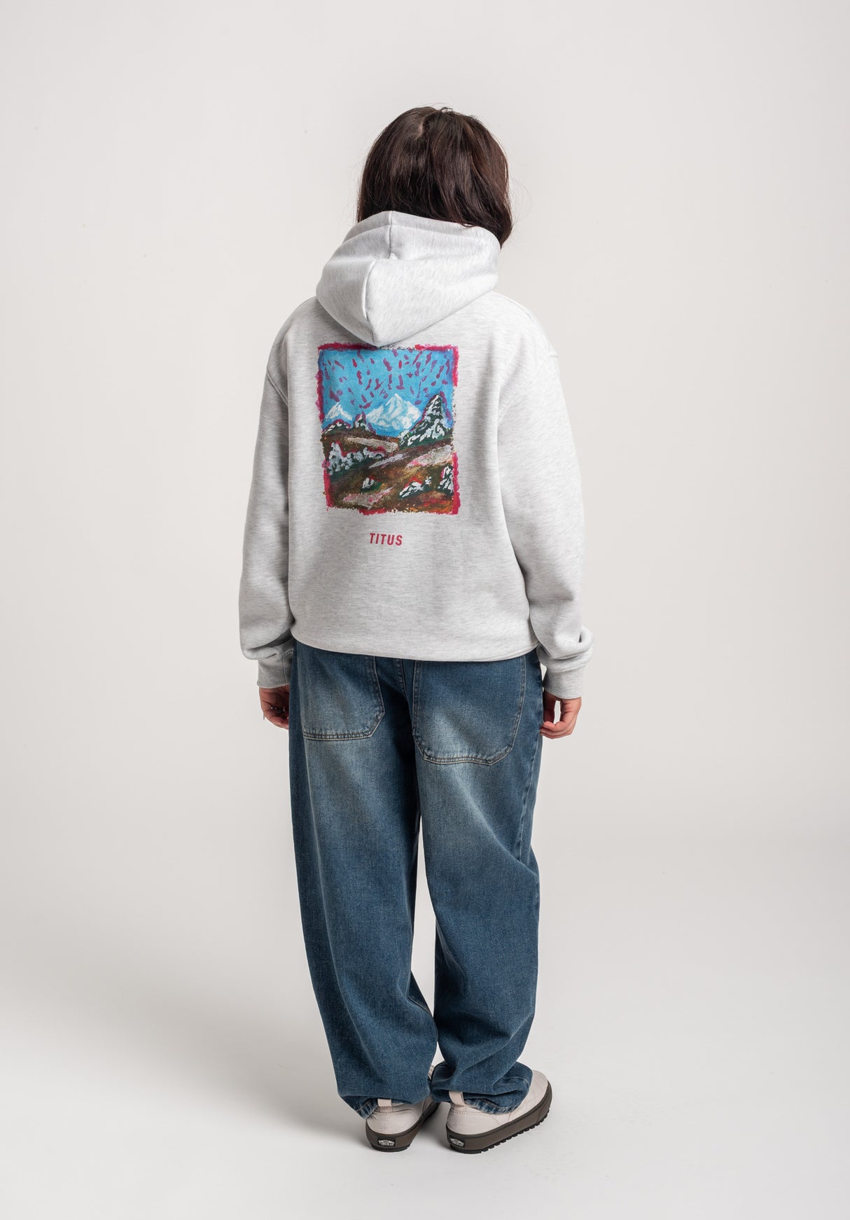 TITUS W Runa Hoodie lightheathergrey – Oberansicht
