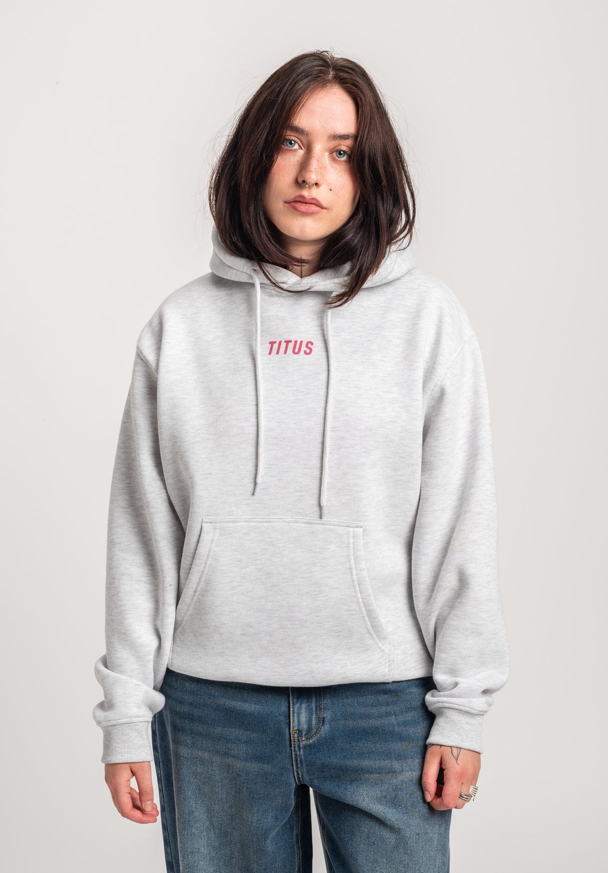 TITUS W Runa Hoodie lightheathergrey – Rückenansicht