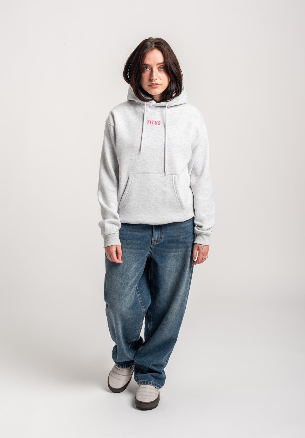 TITUS W Runa Hoodie lightheathergrey – Seitenansicht