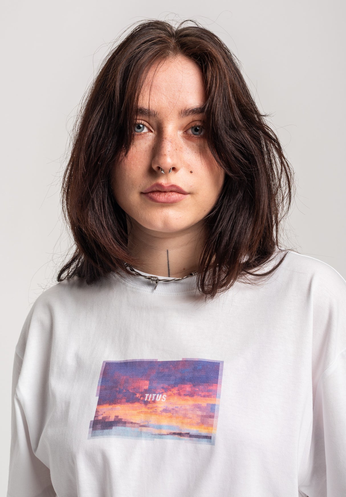 TITUS Leilja T-Shirt white – Detailansicht 1