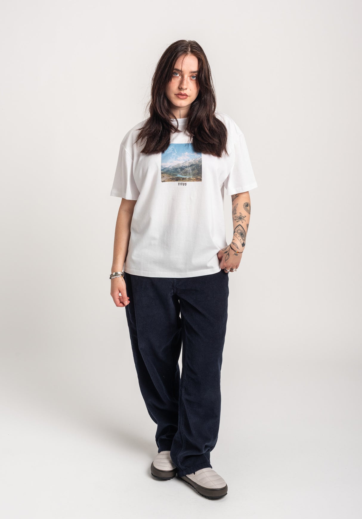 TITUS Nermin T-Shirt white – Detailansicht 2