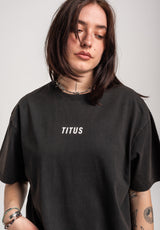 TITUS Nevena T-Shirt blackfaded – Detailansicht 2