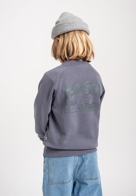 TITUS Heritage Clean Kids Sweatshirt greybluefaded – Rückenansicht