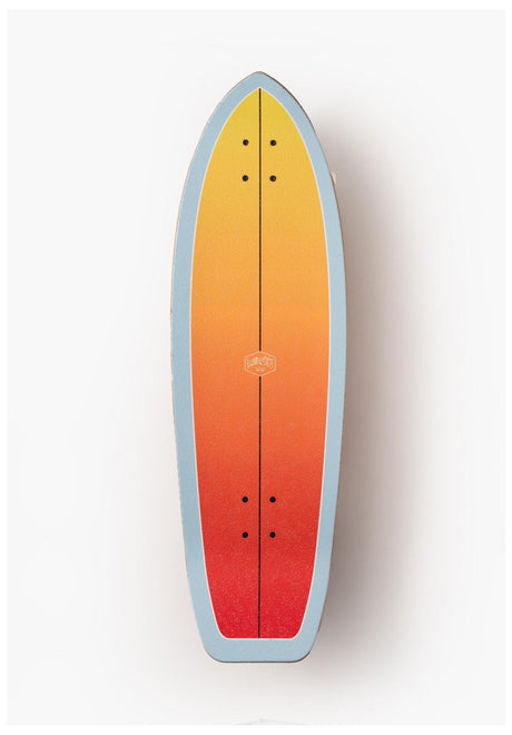 TITUS Surf Skate Sunburst Cruiser-Komplett orange – Vorderansicht