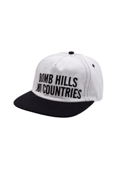 GX1000 Bomb Hills 5-Panel Logo Snapback Cap white – Vorderansicht