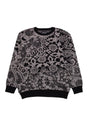 Jacquard Knit Laced grey-black Vorderansicht