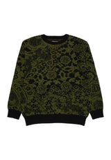 GX1000 Jacquard Knit Laced Sweatshirt green-black – Vorderansicht