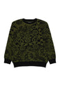 Jacquard Knit Laced green-black Vorderansicht
