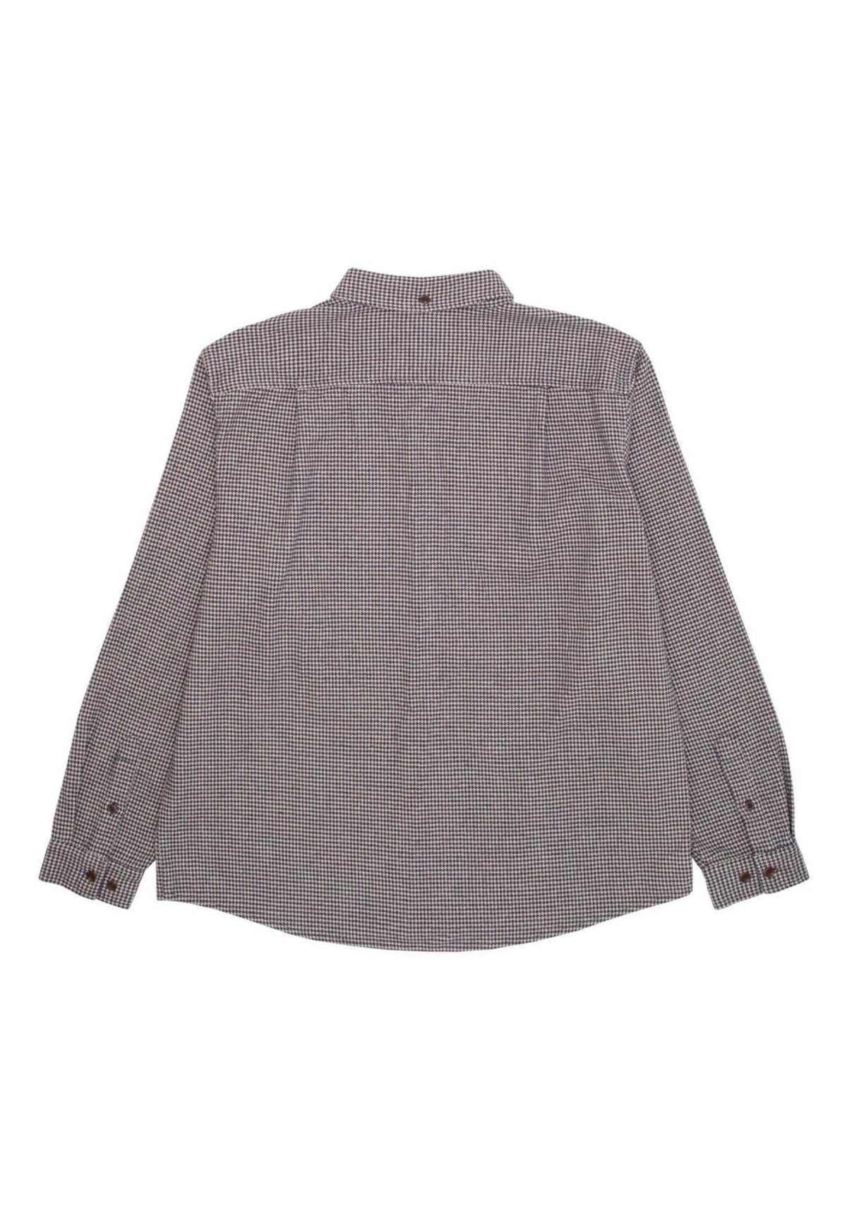 GX1000 Long Sleeve Houndstooth Button Down Hemd-Langarm blue – Rückenansicht