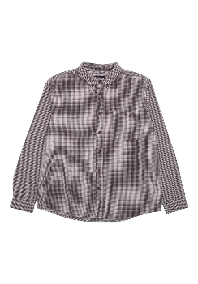 Long Sleeve Houndstooth Button Down blue Vorderansicht