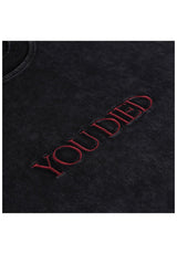 Welcome x Dark Souls You Died Distressed T-Shirt vintage-black – Rückenansicht