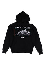 Welcome x Dark Souls Cinder Enzyme-washed Boxy Hoodie black – Vorderansicht