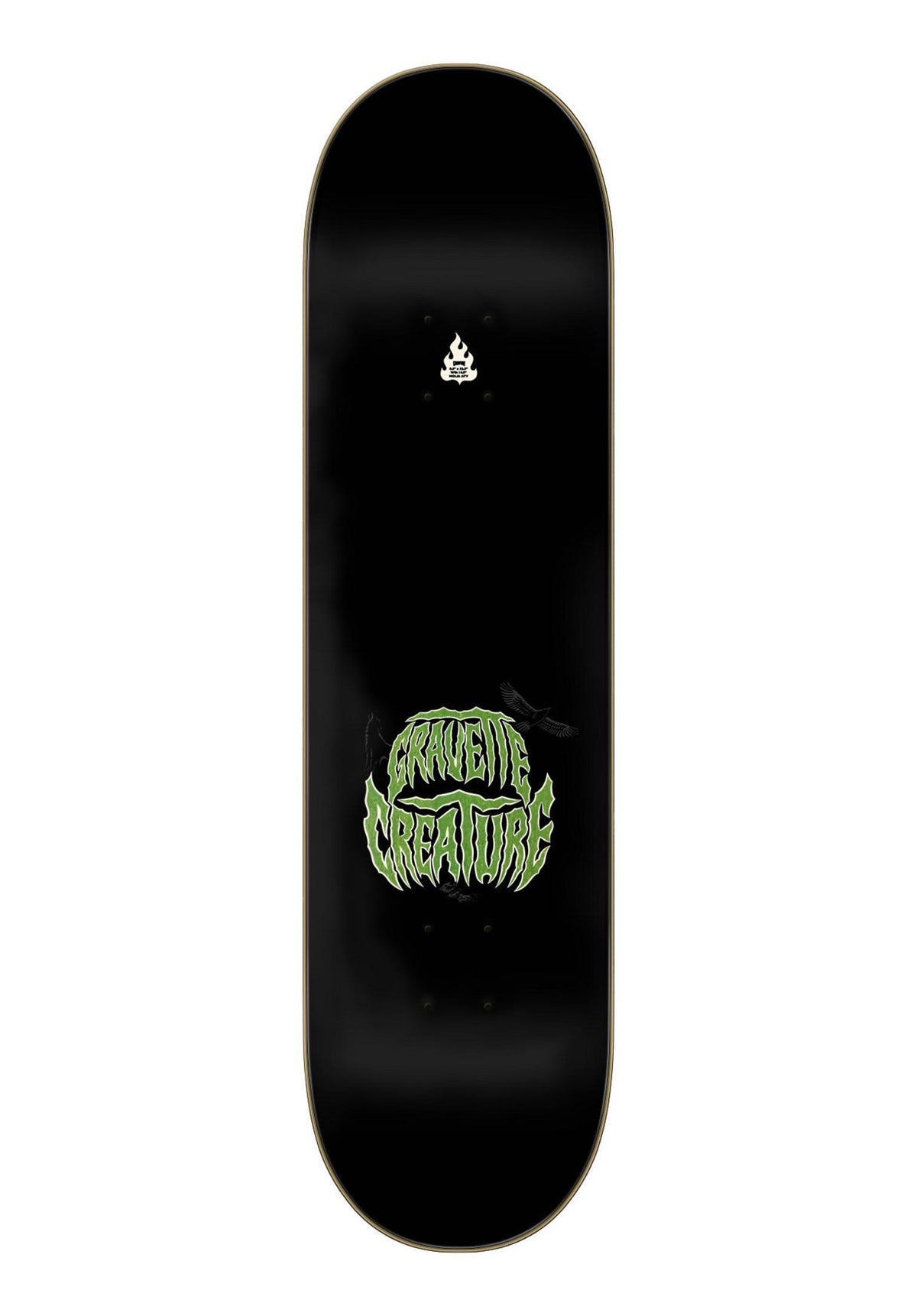 Creature Gravette Hippie Skull Pro Deck black-green – Rückenansicht