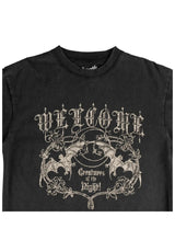 Night Creature Boxy Garment-Dyed Enzyme-Washed vintage-black Rueckenansicht