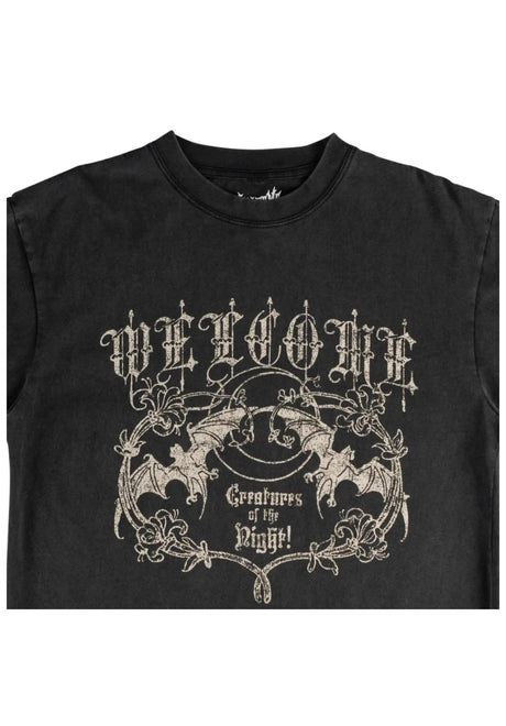 Night Creature Boxy Garment-Dyed Enzyme-Washed vintage-black Rueckenansicht