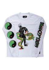 Welcome Opps Moto Jersey Boxy Longsleeve white – Rückenansicht