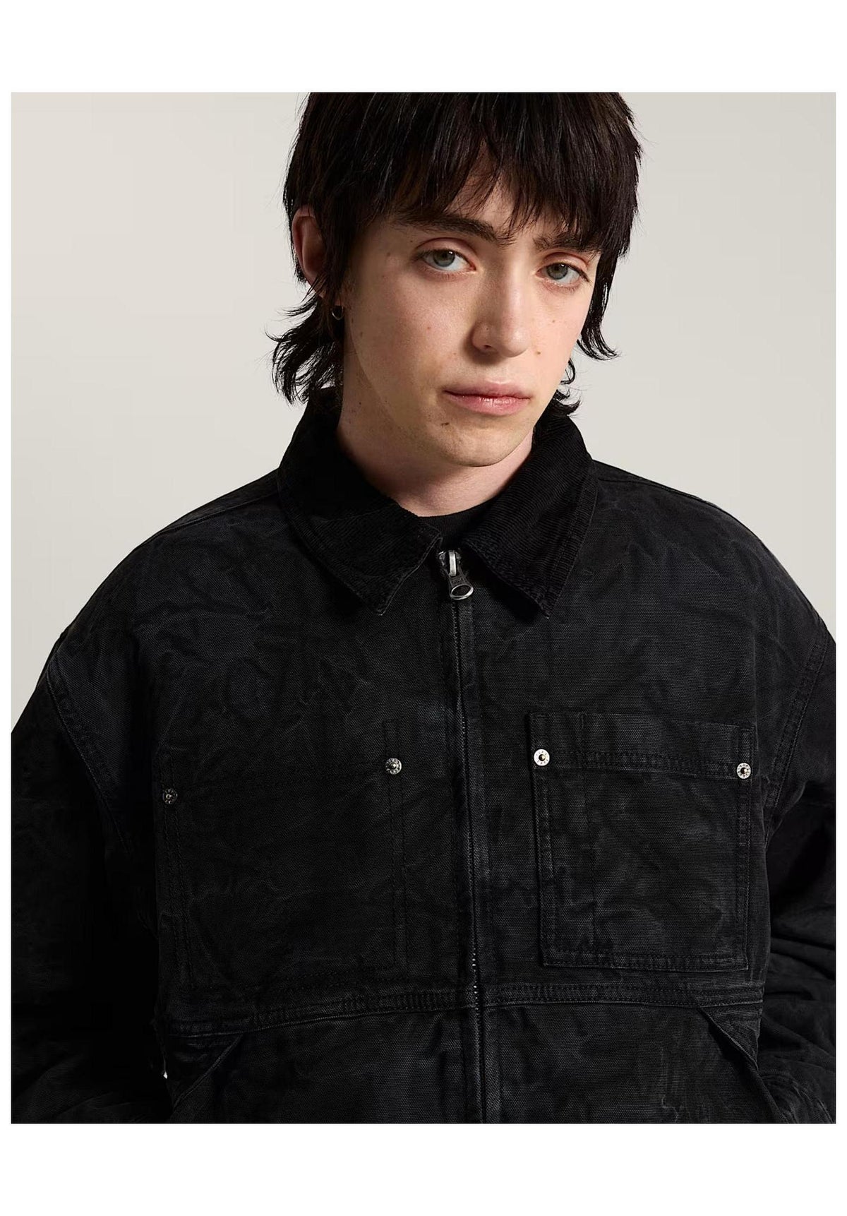 Vans Nico Cropped Chore Canvas Winterjacke black – Detailansicht 1
