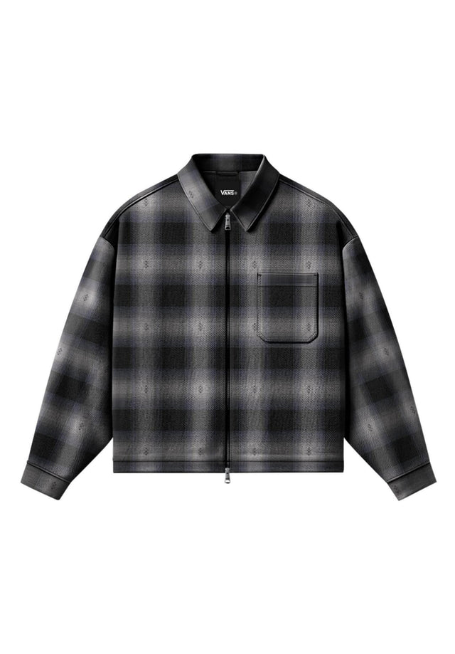Larkspur Zip Plaid Flannel black Vorderansicht